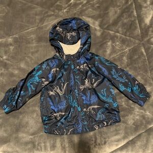 BabyGap navy blue dinosaur fossil coat